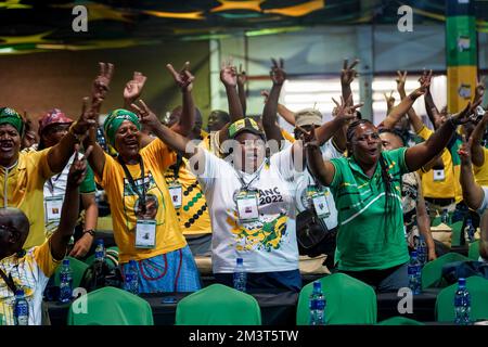 Johannesburg, South Africa. 16th Dec, 2022. Delegates attend the 55th National Conference of the African National Congress in Johannesburg, South Africa, on Dec. 16, 2022. South Africa's governing party, the African National Congress (ANC), started its 55th national conference in Johannesburg on Friday. Credit: Str/Xinhua/Alamy Live News Stock Photo