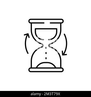 Waiting loading color line icon. Sandy times. Download process. System update. Stock Vector