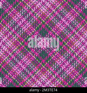 Texture fabric textile. Plaid vector check. Background pattern tartan seamless in green and dark colors. Stock Vector
