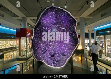 Hall of gems in the American Museum of Natural History museum in Manhattan NYC Stock Photo