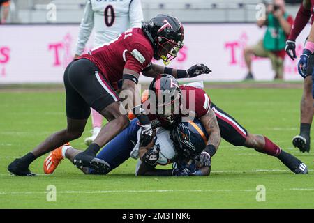 Orlando, Florida, USA, December 16, 2022,  USTA Roadrunners player gets tackled in the first quarter at Exploria Stadium.  (Photo Credit:  Marty Jean-Louis) Stock Photo