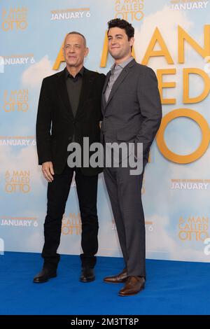 London, UK. 16 December, 2022. Tom Hanks and son Truman Hanks attend A Man Called Otto Photocall at the Corinthia Hotel in London, England. Credit: S.A.M./Alamy Live News Stock Photo