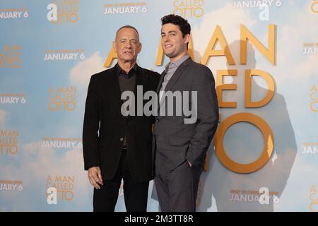 London, UK. 16 December, 2022. Tom Hanks and son Truman Hanks attend A Man Called Otto Photocall at the Corinthia Hotel in London, England. Credit: S.A.M./Alamy Live News Stock Photo