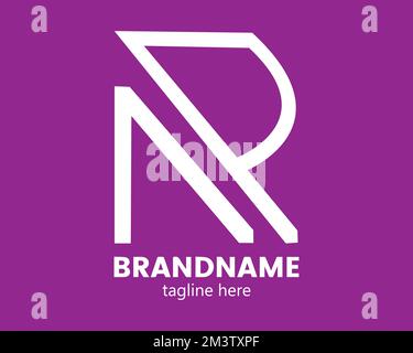 Initial Letter NP or R Logo Design Vector Template. Creative Abstract NP Letter Logo Design. Letter NP for logo custom design template. Stock Vector