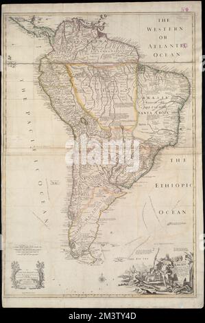 South America : corrected from the observation communicated to the Royal Societys of London & Paris , South America, Maps, Early works to 1800 Norman B. Leventhal Map Center Collection Stock Photo