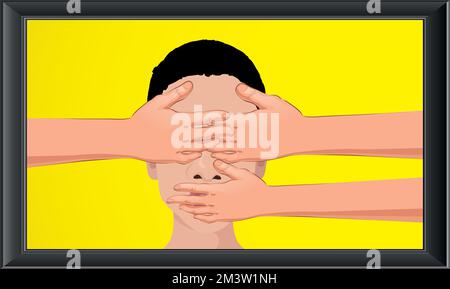 For an equal, liberal, peaceful, just world. Happy 10 December World Human Rights Day! Stock Vector