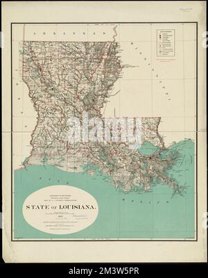 Map Of The State Of Louisiana , Louisiana, Maps Norman B. Leventhal Map ...