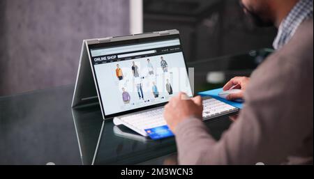 Online Ecommerce Shopping Website Or Store On Laptop Screen Stock Photo