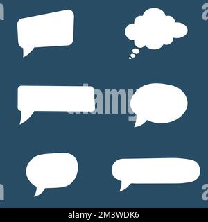 Comic Speech Bubble set. Collections of Cartoon Speech Bubbles Stock Vector