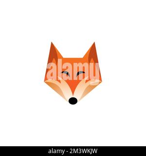 Fox Mascot Vector Illustration. Fox Logo Modern Design Stock Vector