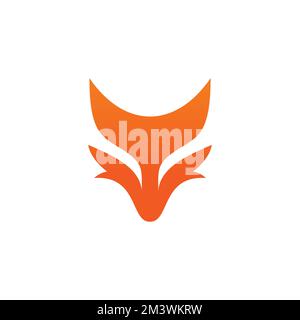 Simple Fox Logo Design. Fox Vector Illustration Stock Vector