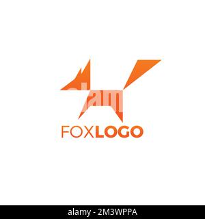 Fox Logo Simple. Fox Abstract Design. Fox Art Stock Vector