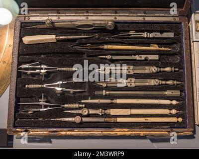 antique drafting tools set Stock Photo - Alamy