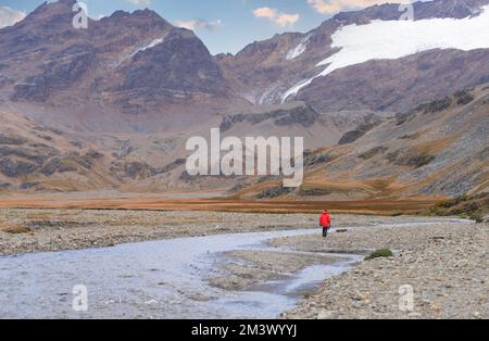 old abandoned whaling station in Stomness Harbour, South Georgia Stock Photo