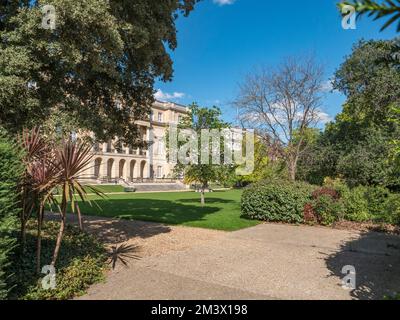 The rear gardens of Lancaster House (originally known as York House and then Stafford House), a mansion in the St James's district of London, UK. Stock Photo