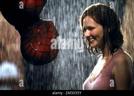 Spider-Man  Tobey Maguire & Kirsten Dunst Stock Photo