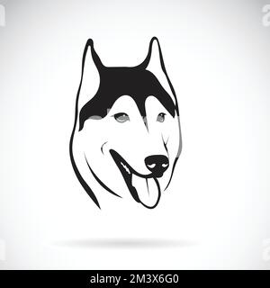 Vector of siberian husky dog head design on white background. Pet. Animal. Easy editable layered vector illustration. Stock Vector