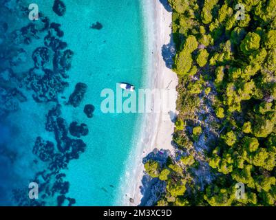 The beautiful coast of Skopelos island, Sporades Stock Photo