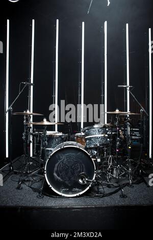 Drum Kit Used By Ben Thatcher Of Royal Blood On Stage Before A Live 