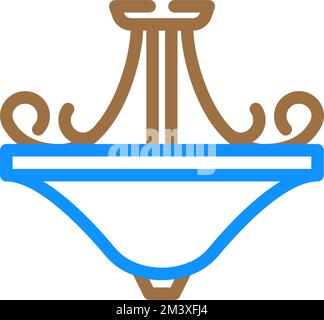 indoor lamp ceiling icon color illustration Stock Vector Image & Art ...