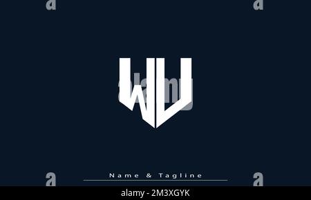 Alphabet letters Initials Monogram logo WU , UW Stock Vector