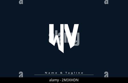 Alphabet letters Initials Monogram logo WV , VW Stock Vector