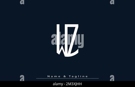 Alphabet letters Initials Monogram logo WZ , ZW Stock Vector