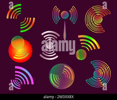 Season celebration internet Wi-fi communicate networking website sharing abstract background vector illustration Stock Vector