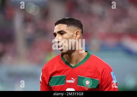 Achraf Hakimi of Morocco during the FIFA World Cup 2022, third place football match between Croatia and Morocco on December 17, 2022 at Khalifa International Stadium in Ar-Rayyan, Qatar - Photo Jean Catuffe / DPPI Stock Photo