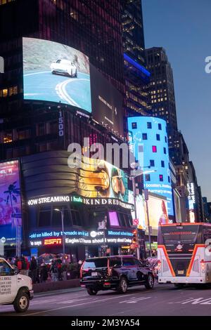 NASDAQ and Channel 7 ABC Studios Electronic Billboards Light Up Times ...