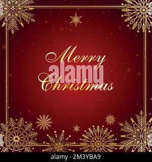 Elegant Merry Christmas Greeting Card Stock Vector
