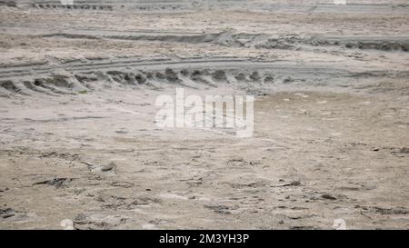 Texture made of send. The river has receded and covered the sand Stock ...