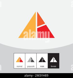 A Letter Logo. Hot Colors. - Vector. Vector illustration Stock Vector