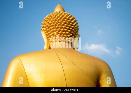 the Big Budda Dhammakaya Thep Mongkol Buddha of the Paknam Bhasicharoen Temple in Thonburi in the city of Bangkok in Thailand.    Thailand, Bangkok, D Stock Photo