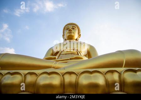 the Big Budda Dhammakaya Thep Mongkol Buddha of the Paknam Bhasicharoen Temple in Thonburi in the city of Bangkok in Thailand.    Thailand, Bangkok, D Stock Photo