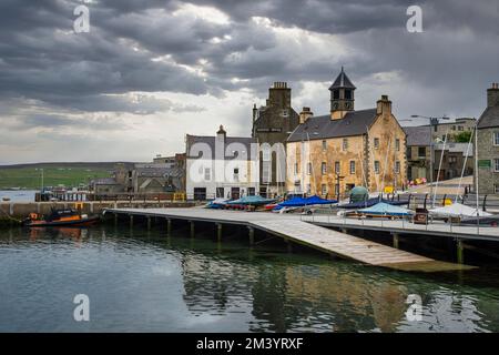 Seafront of Lerwick, capital, of Shetland islands, United Kingdom Stock Photo