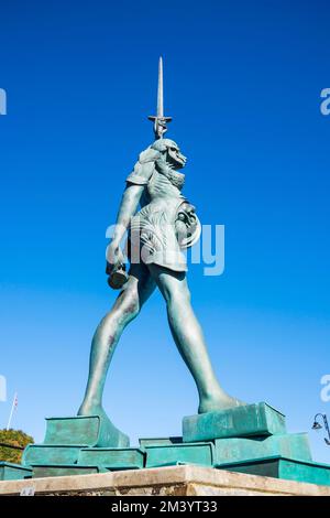 Verity Statue in the harbour of Iifracombe, North Devon, England, United Kingdom Stock Photo