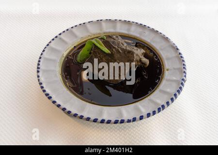 Tunisian dishe culinary Still Life. Mlhoukhia Stock Photo