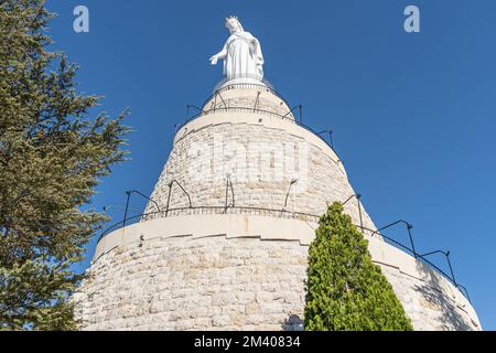 The statue of Virgin Mary in Harissa, Mount Lebanon Stock Photo