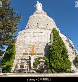 The statue of Virgin Mary in Harissa, Mount Lebanon Stock Photo