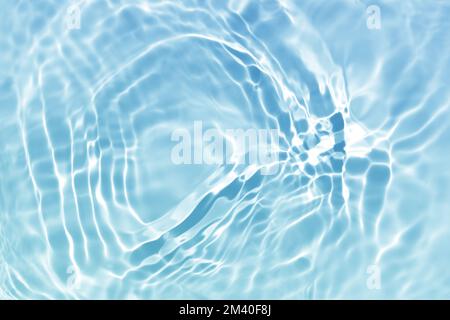abstract blue color water wave, pure natural swirl pattern texture, background photography Stock Photo