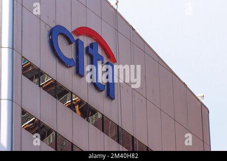 Toronto, ON, Canada – December 17, 2022:  View at the sign of Citigroup Inc. or Citi is an American multinational investment bank and financial servic Stock Photo