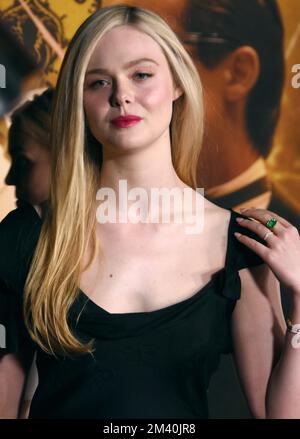 Los Angeles, California, USA 15th December 2022 Actress Elle Fanning attends the Global Premiere Screening of 'Babylon' at Academy Museum of Motion Pictures on December 15, 2022 in Los Angeles, California, USA. Photo by Barry King/Alamy Stock Photo Stock Photo