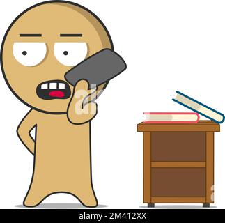 businessman talking on the phone Stock Vector