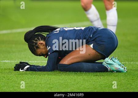 Ashley Elizabeth Lawrence of PSG during the UEFA Women's Champions League, Group A football match between Paris Saint-Germain and Real Madrid on December 16, 2022 at Parc des Princes stadium in Paris, France - Photo: Victor Joly/DPPI/LiveMedia Stock Photo