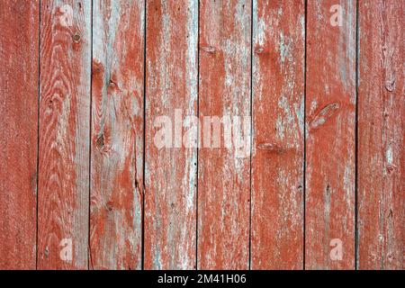 Background from an old and worn red plank wall Stock Photo
