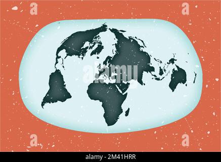 World Map Jacques Bertins 1953 Projection Stock Illustration - Download  Image Now - Arrival, Art, Bar - Drink Establishment - iStock