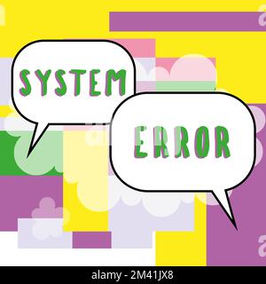 Conceptual display System Error. Business concept Technological failure Software collapse crash Information loss Stock Photo