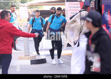 Josko Gvardiol of Croatia is seen leaving Hilton Dona Hotel after winning bronze medal at FIFA World Cup Qatar 2022 in Doha, Qatar on December 18, 2022. Photo: Igor Kralj/PIXSELL Stock Photo