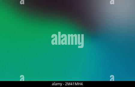 Green blue free form gradient background, grainy texture, blurred color web banner design, copy space Stock Photo